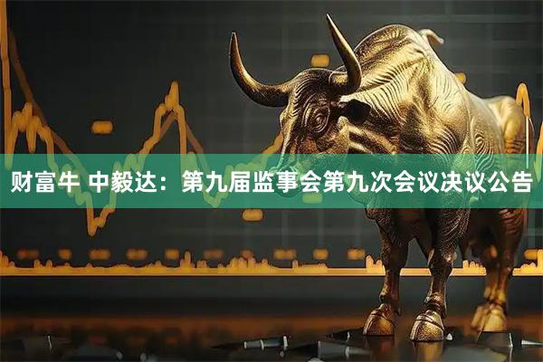 财富牛 中毅达：第九届监事会第九次会议决议公告